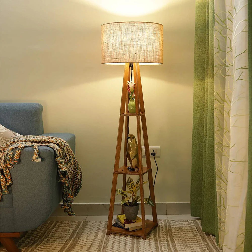 Decorative Wooden Floor Lamp for Home Decoration Living Room Corner