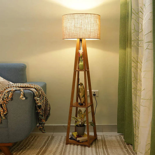 Decorative Wooden Floor Lamp for Home Decoration Living Room Corner