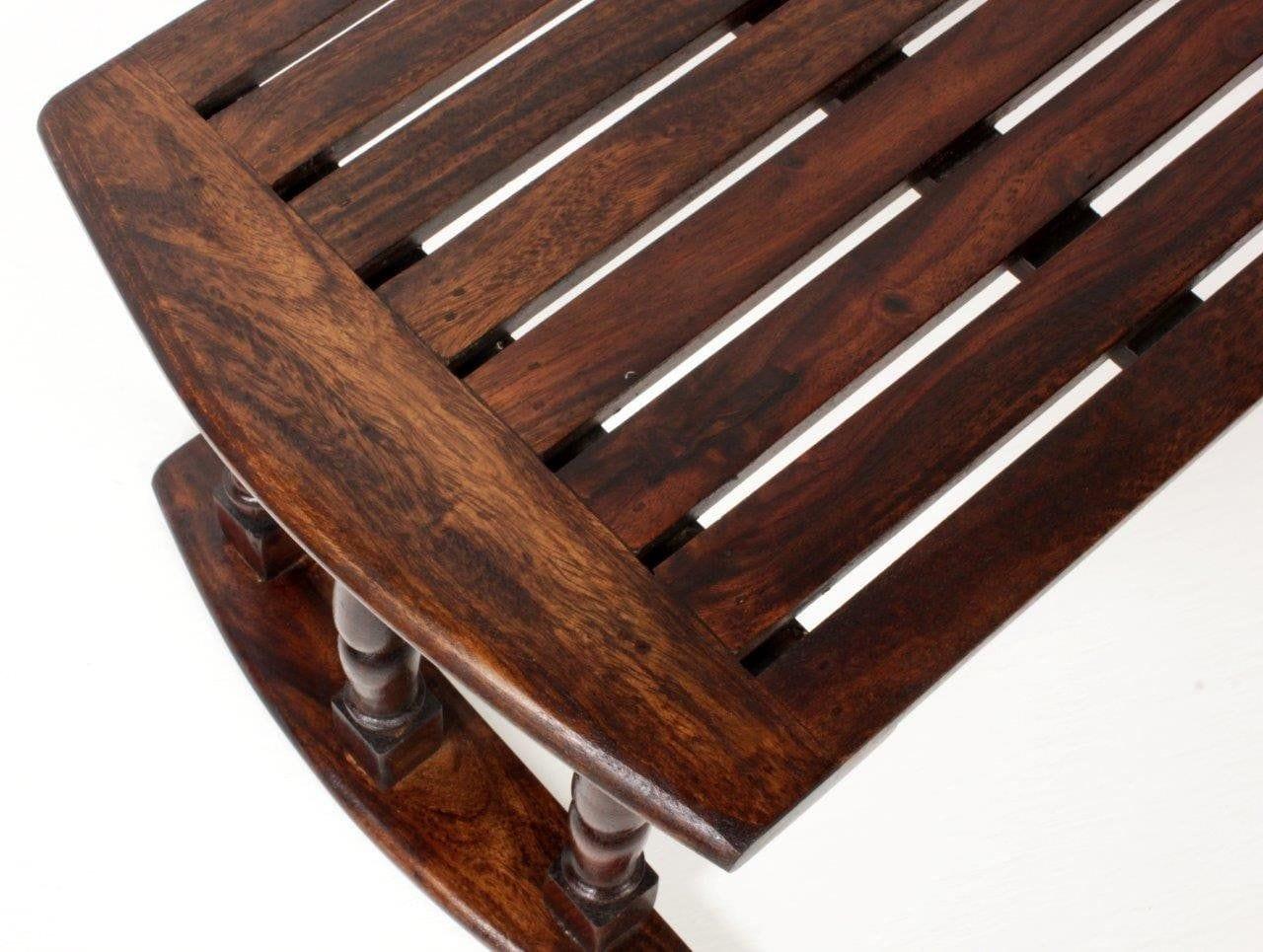 Sheesham Wood Breakfast & Laptop Table – Walnut Finish