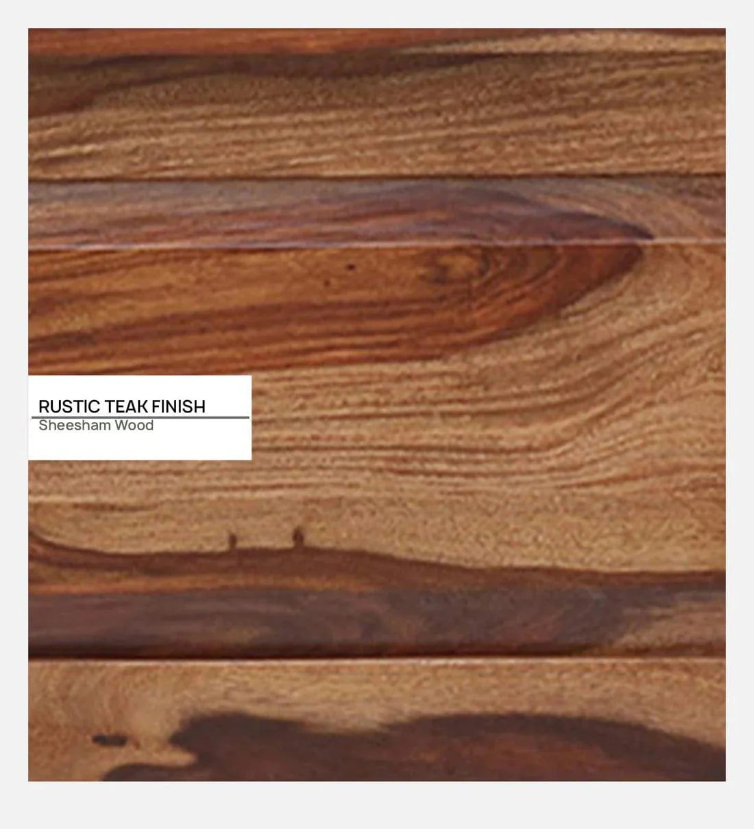 Gumina Sheesham Wood Coffee Table In Rustic Teak Finish,