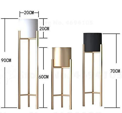 Plant Stand | 3 pcs Modern Planters for Indoor Plants | Metal Floor Planter Set with Foldable Stand (Pack of 3)