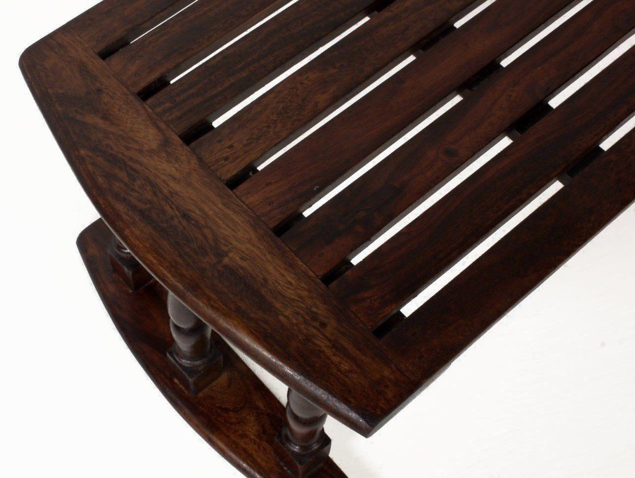 Sheesham Wood Breakfast & Laptop Table – Walnut Finish
